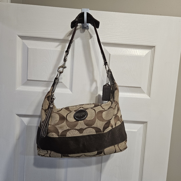Coach Handbags - Coach Signature Logo Brown Shoulder Bag